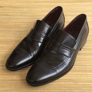 Johnston & Murphy Mens Black Dress Shoes Size 9.5M
